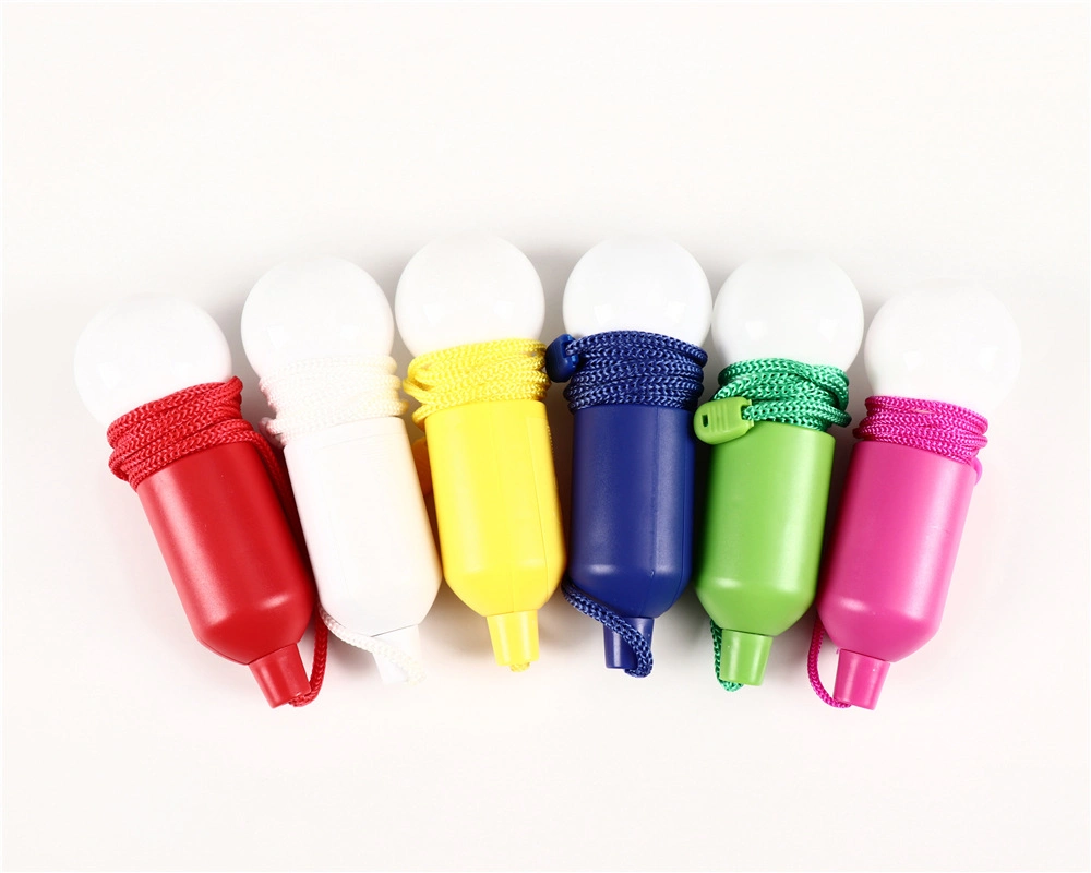 Color Pull Cord LED Light Bulbs Camping Light Garden Decoration
