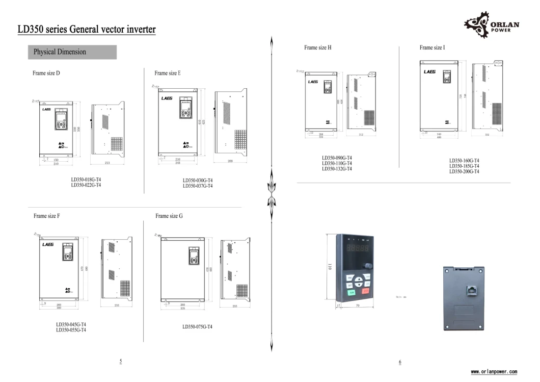 Drive Board Ld350 Series Vector Inverter Three Phase 380V 45kw/55kw