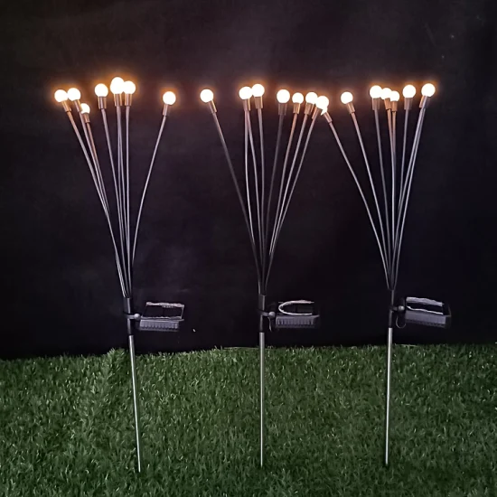 Solar-Firefly-Licht, wasserdichte LED-Gartenleuchte für Rasen, Boden, Wegdekoration, LED-Windschaukel-Licht