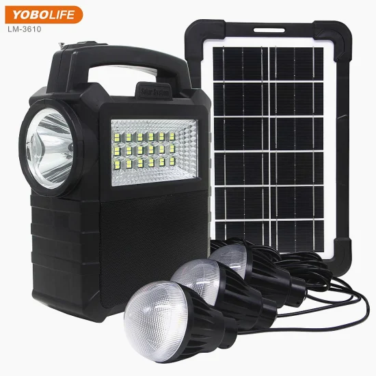 Solar-Camping-LED-Licht mit USB-Handy-Ladegerät, FM-Radio, MP3, Bluetooth, Musik für Afrika, Kenia, Marketing