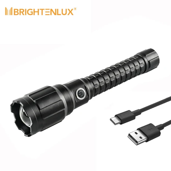 Brightenlux 2022 Neue beste taktische USB-COB-LED 10000 Lumen wiederaufladbare Hochleistungs-Taschenlampe mit Powerbank